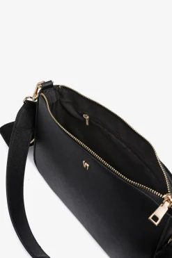 Vilanova Bolso Bandolera con Efecto Piel Negro New