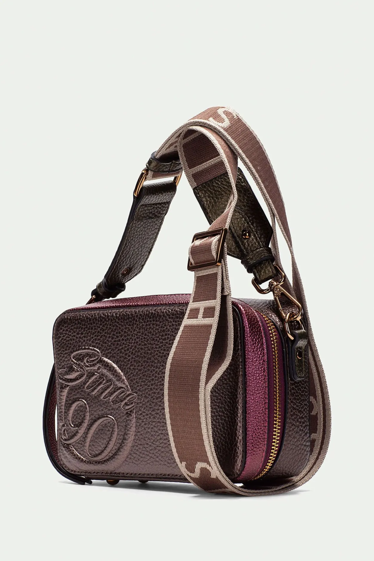 Hispanitas Bolso bandolera cremallera since 90 Marrón Outlet