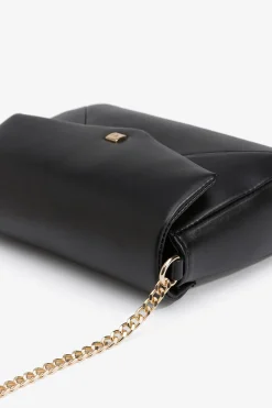 Vilanova Bolso bandolera metalizado con solapa Negro