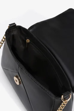 Vilanova Bolso bandolera metalizado con solapa Negro