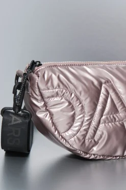 Dash and Stars Bolso bandolera nylon rosa metalizado beige New