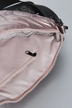 Dash and Stars Bolso bandolera nylon rosa metalizado beige New