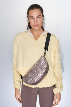 Dash and Stars Bolso bandolera nylon rosa metalizado beige New