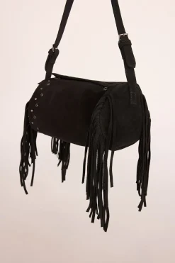 Slowlove Bolso barril flecos Negro New