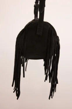 Slowlove Bolso barril flecos Negro New