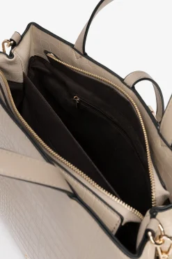 Vilanova Bolso City con Efecto Cocodrilo Beige Sale