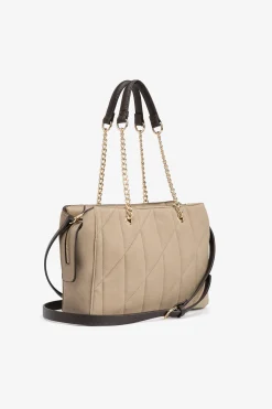 Vilanova Bolso City Efecto Gamuza Acolchada Beige Sale
