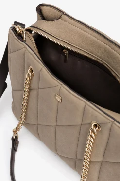 Vilanova Bolso City Efecto Gamuza Acolchada Beige Sale