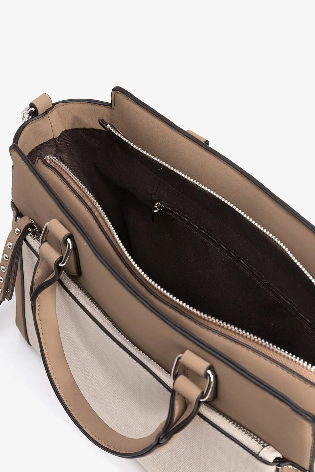 Vilanova Bolso city efecto gamuza bicolor Marfil Discount