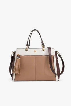 Vilanova Bolso City Efecto Piel Tricolor Beige