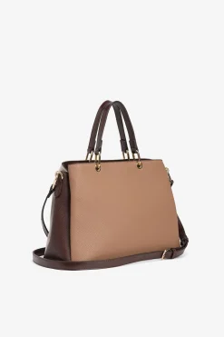 Vilanova Bolso City Efecto Piel Tricolor Beige