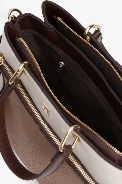 Vilanova Bolso City Efecto Piel Tricolor Beige