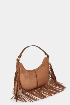 Morgan Bolso de flecos de ante Beige Online