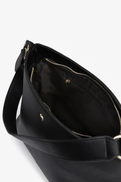 Vilanova Bolso de Hombro con Aros Metálicos Negro Sale