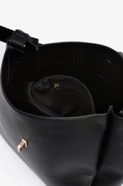 Vilanova Bolso de hombro efecto piel Negro Outlet