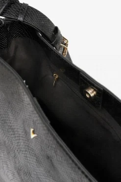 Vilanova Bolso de Hombro Efecto Serpiente Negro Sale
