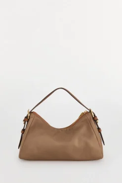 Pedro del Hierro Bolso de hombro en nylon con cremallera Beige Online