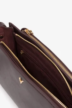 Vilanova Bolso Efecto Piel con Bolsillo Marr&oacute;n oscuro Outlet