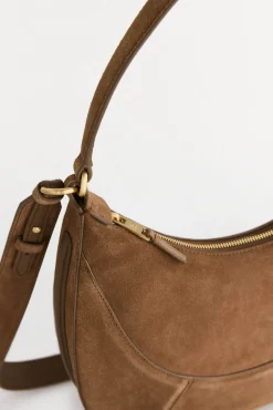Pedro del Hierro Bolso hobo de piel con doble asa Marr&oacute;n