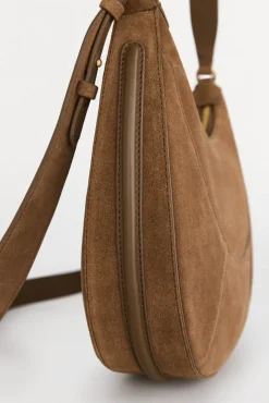 Pedro del Hierro Bolso hobo de piel con doble asa Marr&oacute;n