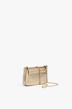 Vilanova Bolso Metálico con Solapa Dorado Clearance