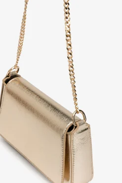Vilanova Bolso Metálico con Solapa Dorado Clearance