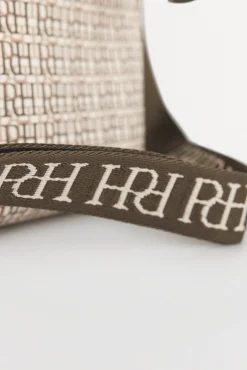 Pedro del Hierro Bolso mini tote bandolera monograma Verde Outlet