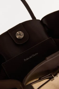 Pedro del Hierro Bolso shopper combinado borreguito Beige Best