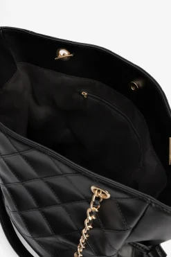 Vilanova Bolso Shopper con Ajustes de Cordón Negro Discount