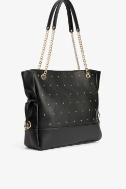 Vilanova Bolso Shopper con Tachuelas Negro Discount