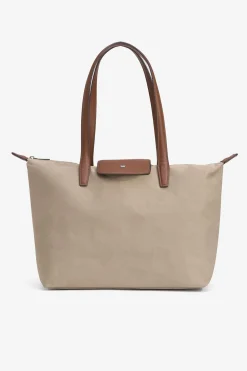 Vilanova Bolso Shopper de Nailon Combinado Beige New