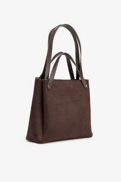 Vilanova Bolso Shopper Efecto Gamuza Marrón oscuro Clearance