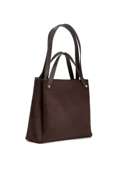 Vilanova Bolso Shopper Efecto Gamuza Marr&oacute;n oscuro Clearance
