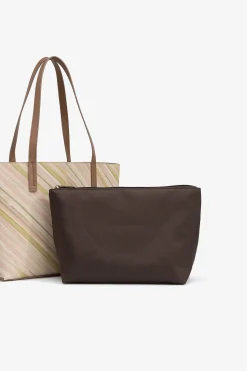 Vilanova Bolso shopper efecto piel estampado Beige Clearance