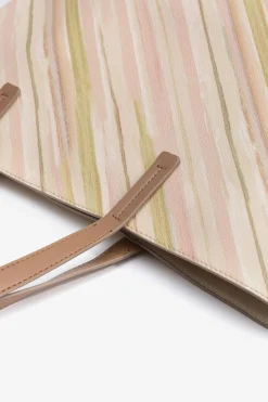 Vilanova Bolso shopper efecto piel estampado Beige Clearance