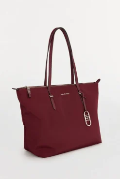 Pedro del Hierro Bolso shopper nylon con cremallera Burdeos Hot