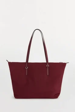 Pedro del Hierro Bolso shopper nylon con cremallera Burdeos Hot