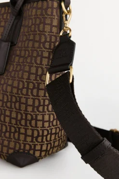 Pedro del Hierro Bolso tote en jacquard Marr&oacute;n Clearance