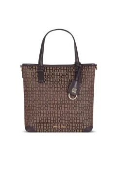 Pedro del Hierro Bolso tote en jacquard Marr&oacute;n Clearance