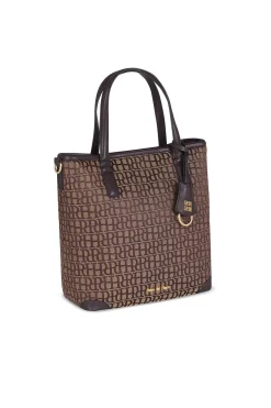 Pedro del Hierro Bolso tote en jacquard Marr&oacute;n Clearance