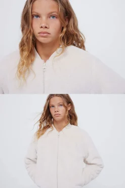 Springfield Kids Bomber de pelo niña beige Online