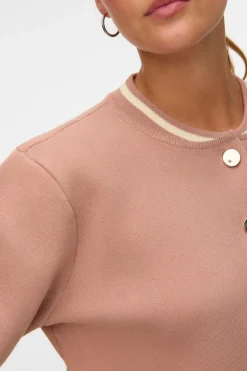 Vero Moda Bomber de punto Marr&oacute;n