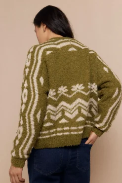 Slowlove Bomber punto jacquard Verde Discount