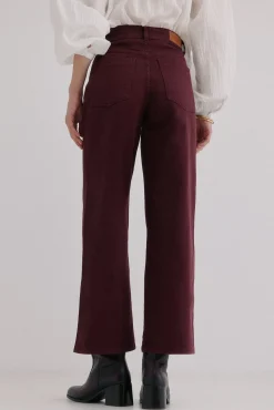 Hoss Intropia Bonnie. Vaqueros wide leg Granate Sale