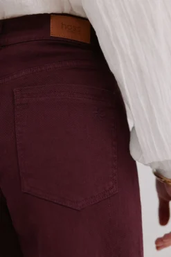 Hoss Intropia Bonnie. Vaqueros wide leg Granate Sale