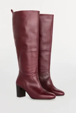 Pedro del Hierro Bota alta piel Burdeos Online