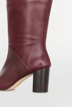 Pedro del Hierro Bota alta piel Burdeos Online