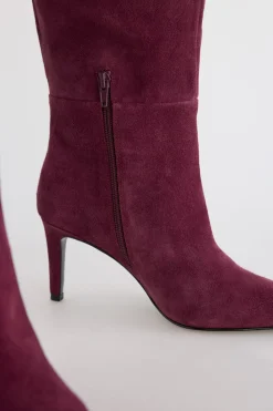 Slowlove Bota alta serraje Granate Best