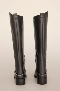 Pedro del Hierro Bota hípica con detalle metálico Negro Sale