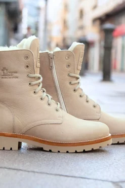 Panama Jack Bota mujer plana Beige